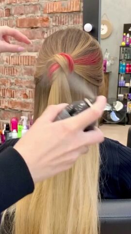 hide your rubber band with this beautiful hack, Creating half up half down style