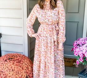 5 incredible thanksgiving outfit ideas for unforgettable style, Floral Midi Dress For Fall