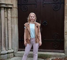 how to wear a vest jacket, Summery version of the outfit above