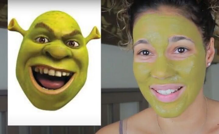 turmeric face mask, DIY turmeric face mask Shrek comparison