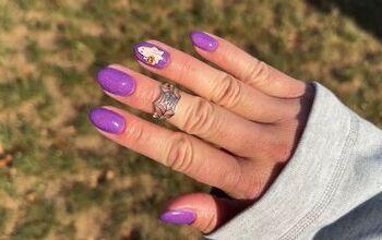 Cute DIY Purple Halloween Ghost Nails