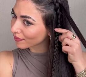 why you should do two braids on the same side, Pulling section through hole