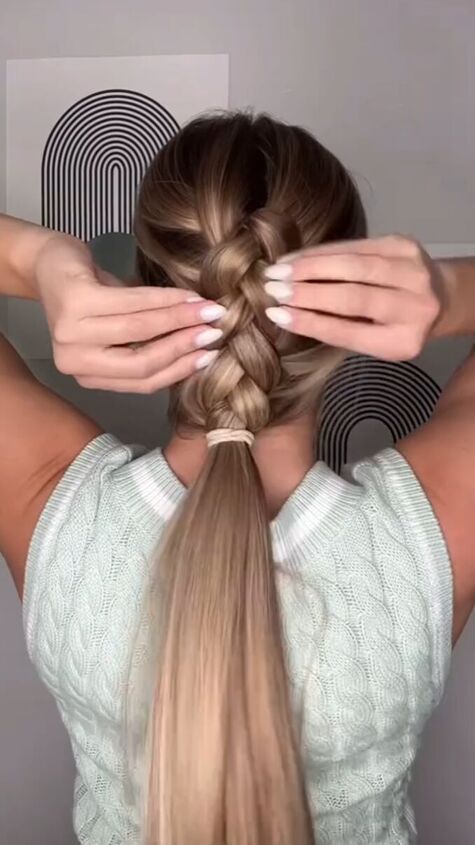 braided bun tutorial, Loosening braid