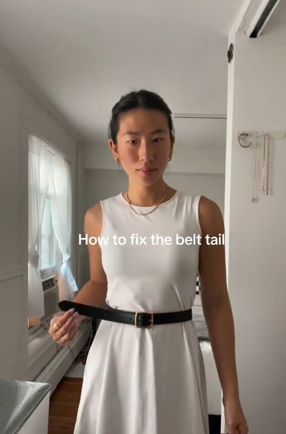hack for hiding your belt tail, How to fix the belt tail