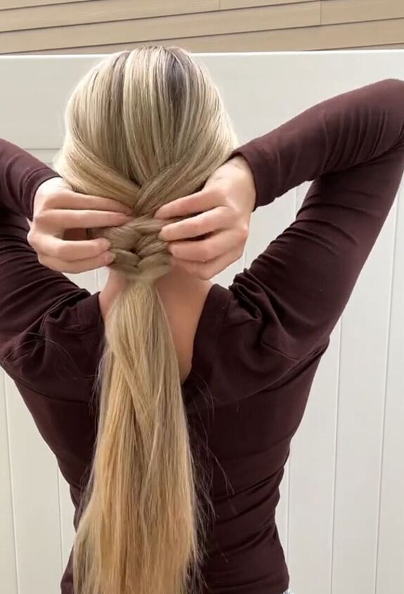 perfect fall hairstyle for hats, Loosening braid