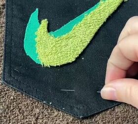 turning a shoe duster into a tote bag, Attaching pocket