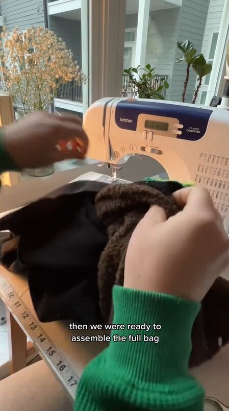 turning a shoe duster into a tote bag, Assembling the bag