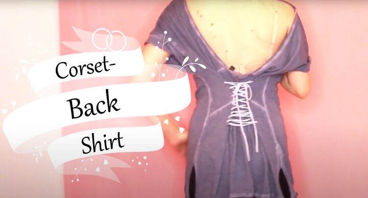 diy t shirt dress, DIY corset shit