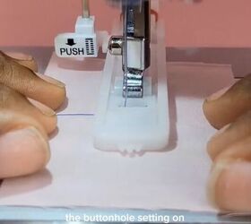 how to sew a buttonhole, Sewing buttonhole