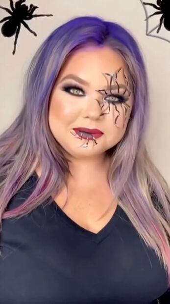 halloween spider web eye makeup, Halloween spider web eye makeup