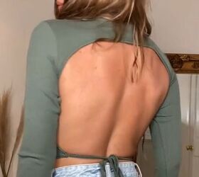 2 new ways to wear an open back top, Wearing top the usual way