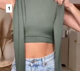 2 new ways to wear an open back top, Making cowl necked halter top