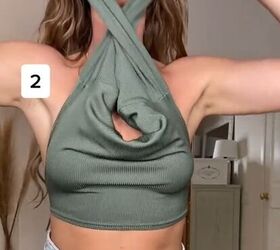2 new ways to wear an open back top, Making cross halter top