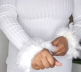 diy feather cuffs you can add to any outfit, Snapping feather cuffs