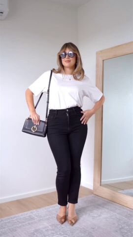 how to look stylish in jeans and top, Outfit example