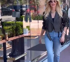 3 chic ways to style a leather jacket for fall, Jeans and leather jacket