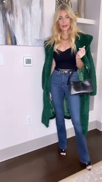 3 chic outfit ideas for fall, Green coat outfit