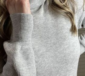 an simple but stylish sweater dress outfit