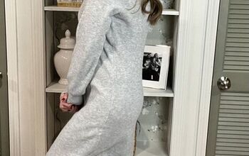 An Simple but Stylish Sweater Dress Outfit