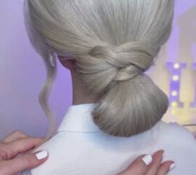 amazing low bun with braided ponytail, Amazing low bun with braided ponytail