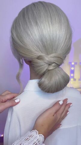 amazing low bun with braided ponytail, Amazing low bun with braided ponytail