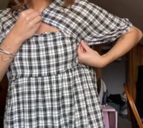 quick thrift flip how to make a dress a little more interesting, Making final touches