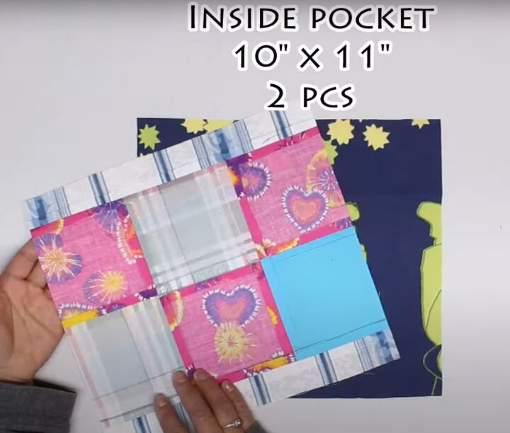 patchwork tote bag, Inside pockets