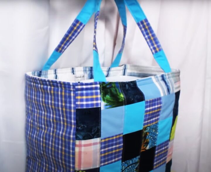 patchwork tote bag, DIY patchwork tote bag