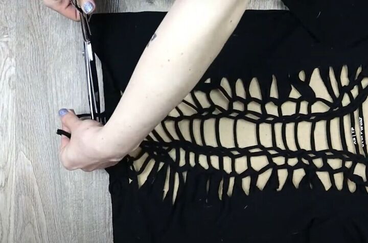 shirt weaving pattern, Cutting ends
