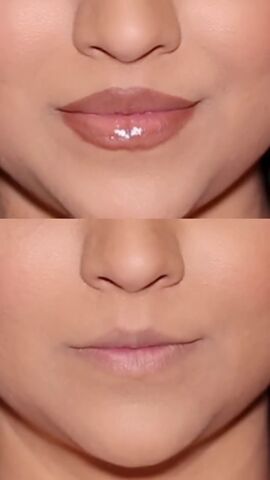 how to make lips look bigger, Lips before vs after