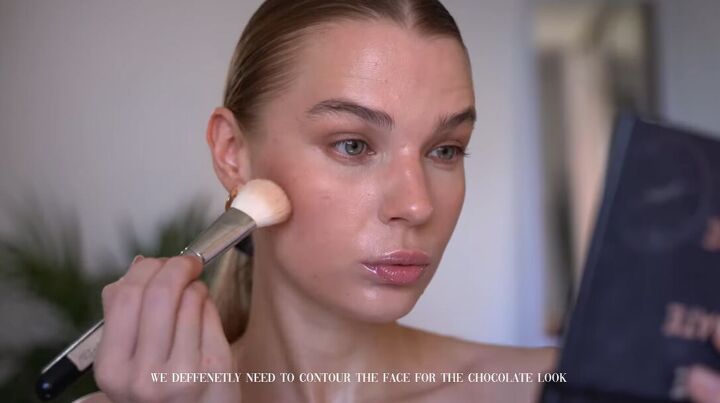 clean girl makeup tutorial, Contouring face