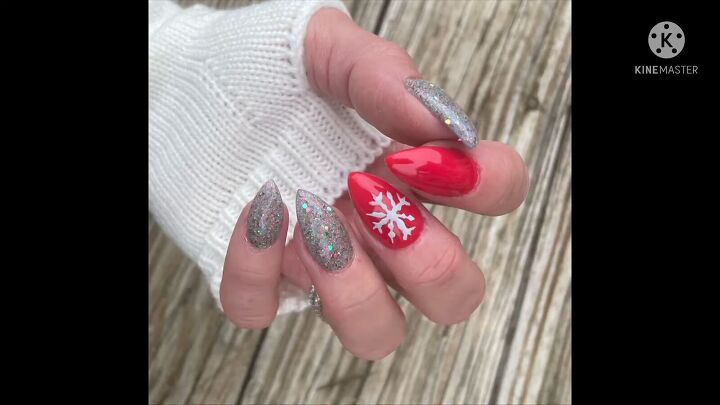 christmas snowflake nail art, Christmas snowflake nail art
