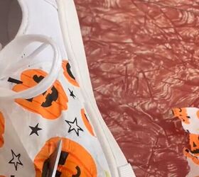 use napkins and walmart sneakers for this brilliant idea, Cutting excess away