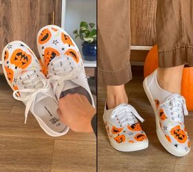 use napkins and walmart sneakers for this brilliant idea, DIY tissue paper sneakers