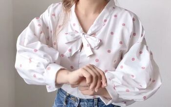 How to Sew a Blouse With a Round Neck and Front Tie
