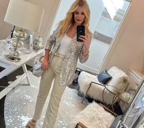 10 glam holiday outfit ideas perfect for ladies over 40, Winter white outfit