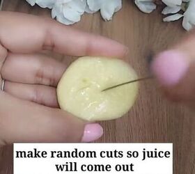 rub half a potato on your underarms for this beauty hack, Scoring potato