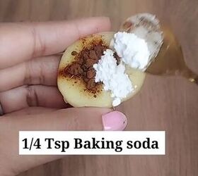 rub half a potato on your underarms for this beauty hack, Adding baking powder