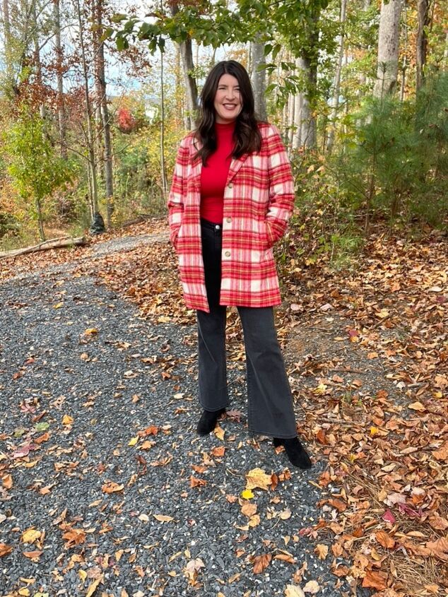 7 stylish winter coats for women, red plaid winter coat for women