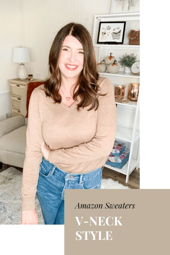 affordable amazon sweaters to prepare for sweater weather, Amazon V neck style sweater