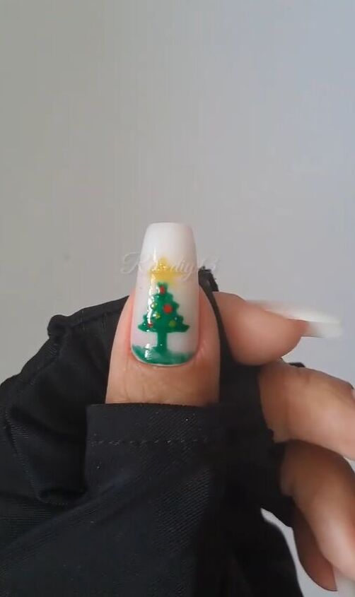 christmas tree nail art, Christmas tree nail art
