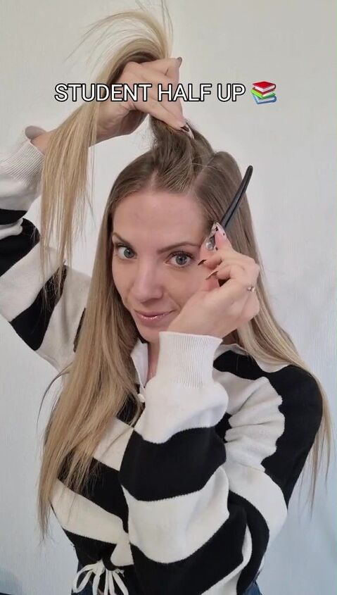 super cute and easy hairstyle with 4 braids, Sectioning hair