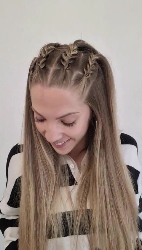 super cute and easy hairstyle with 4 braids, Super cute and easy hairstyle