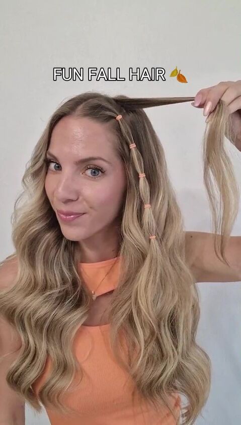 cute fun fall hairstyle, Threading hair