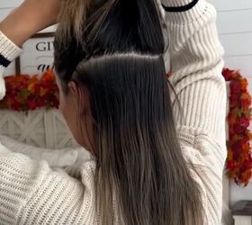 you need this genius hack for putting hair extensions in, Clipping hair