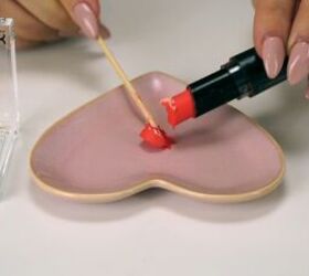 Cut a slice of lipstick to hide tired eyes instantly