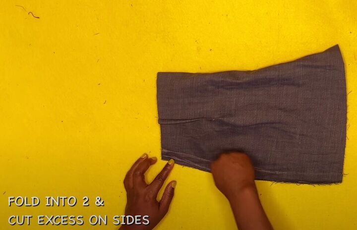 upcycled denim skirt, Sewing side seams