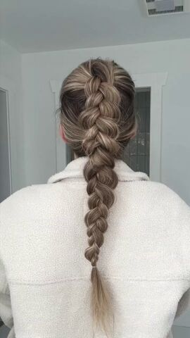 dutch braid hairstyles for long hair, Double pony Dutch braid