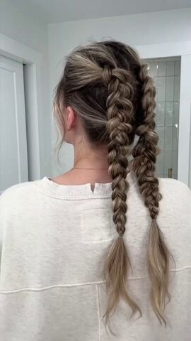 dutch braid hairstyles for long hair, Double Dutch braid