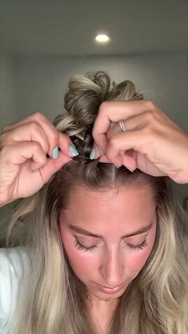 dutch braid hairstyles for long hair, Making half up half down Dutch bun
